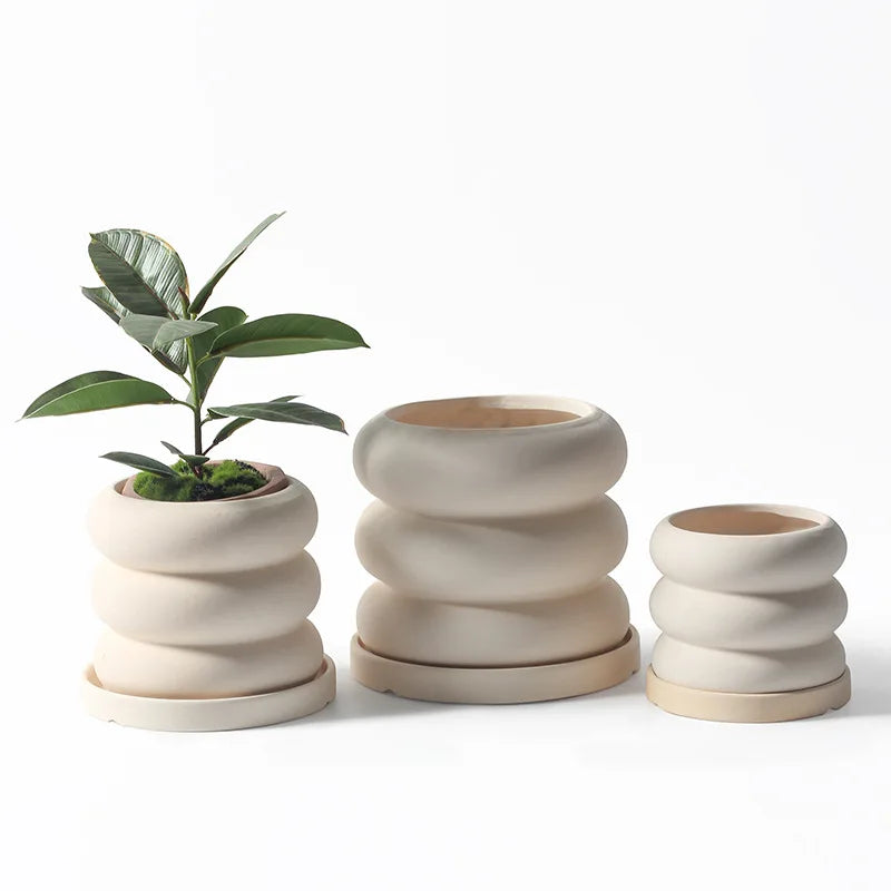 Natural Rounds Bubble Planter