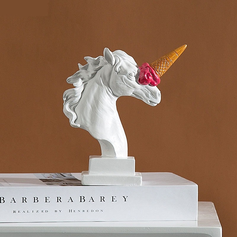Ice Cream Horn Unicorn Sculpture