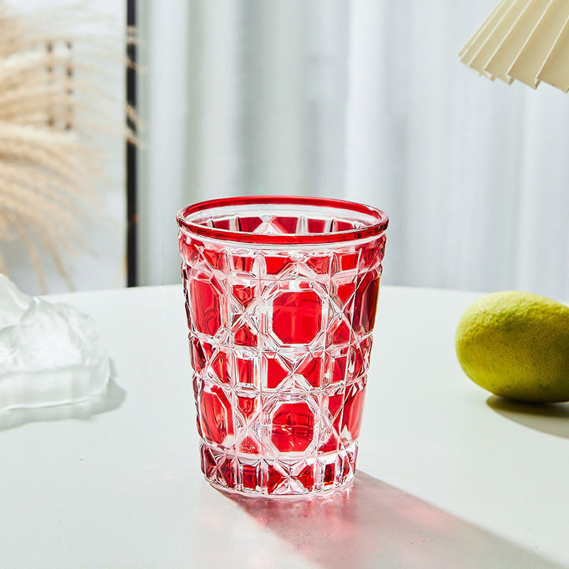 Genie Checkered Diamond Glass Drinking Cup