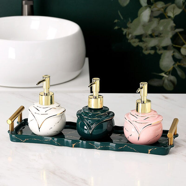 Elegant Solid Marble Soap Dispenser