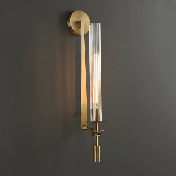 Miravique Fluted Glass Wall Sconce