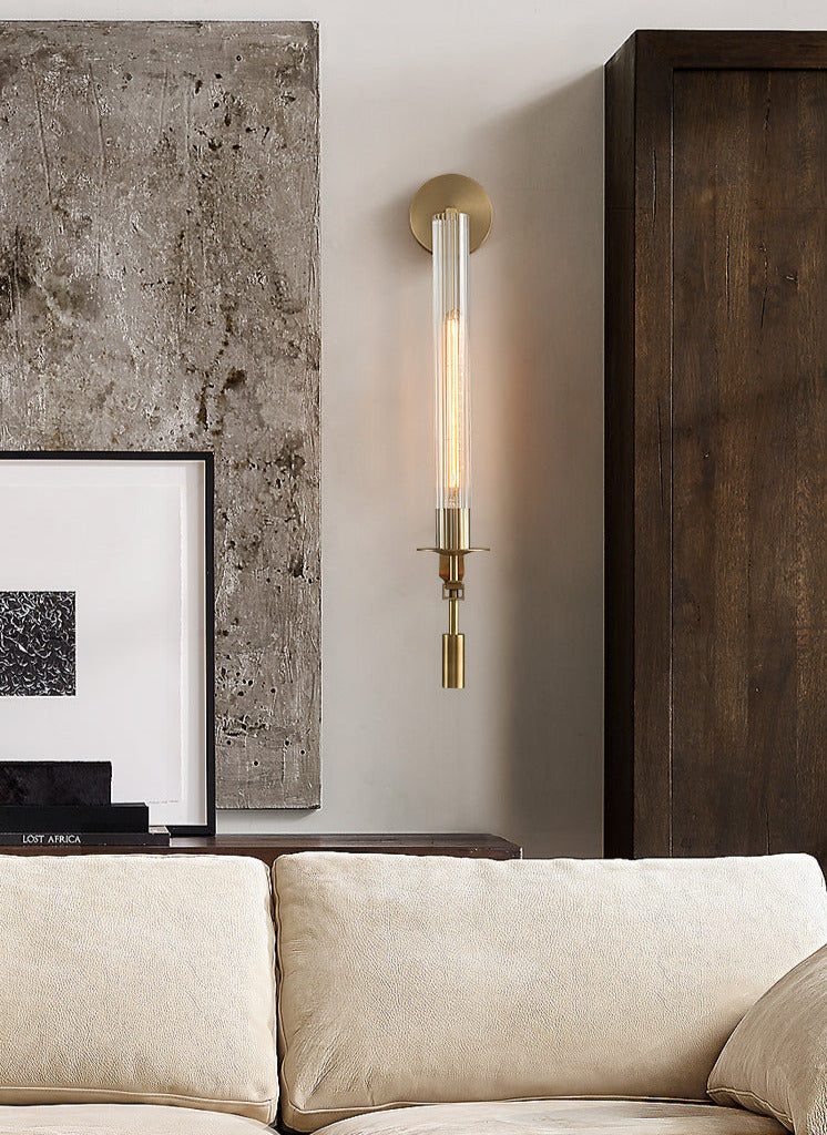 Miravique - Modern Fluted Glass Wall Sconce