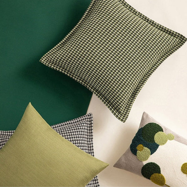 Nature's Houndstooth Pillow Cover