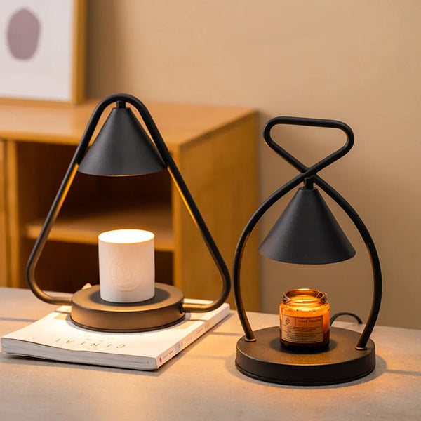 Black Metal Frame Dimmable Candle Warmer