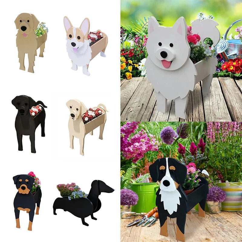 Flowerpot - Pawsome - dog planter - Different breeds