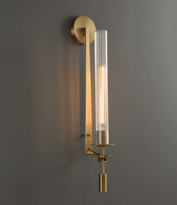 Miravique - Modern Fluted Glass Wall Sconce