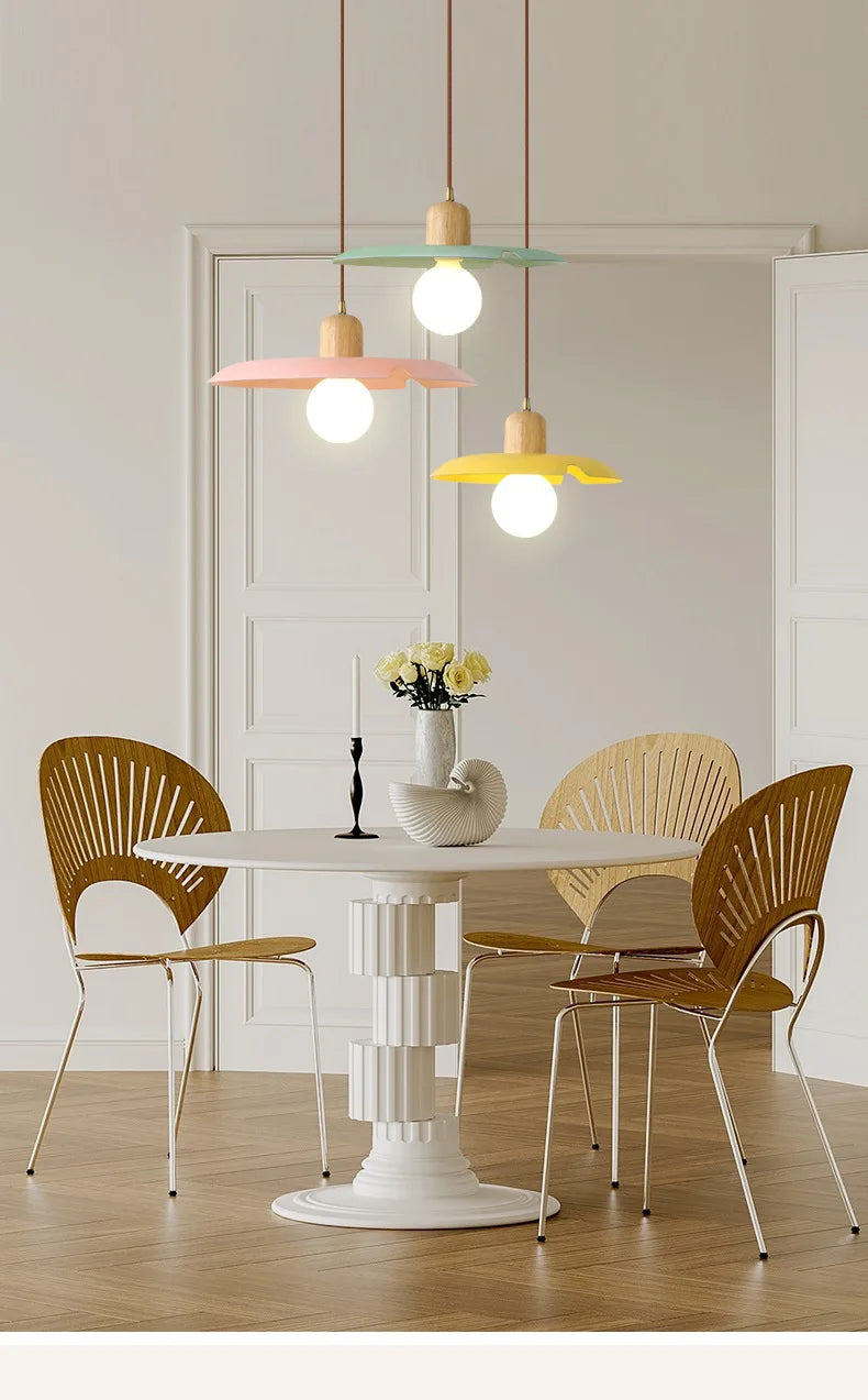 Minimalist Pastel Milk Glass Penadant Light