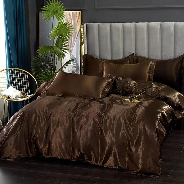 LuxeSilk Satin Bedding Set – Premium Silk Elegance