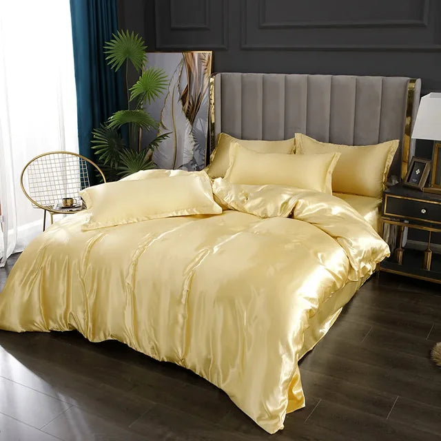 LuxeSilk Satin Bedding Set – Premium Silk Elegance