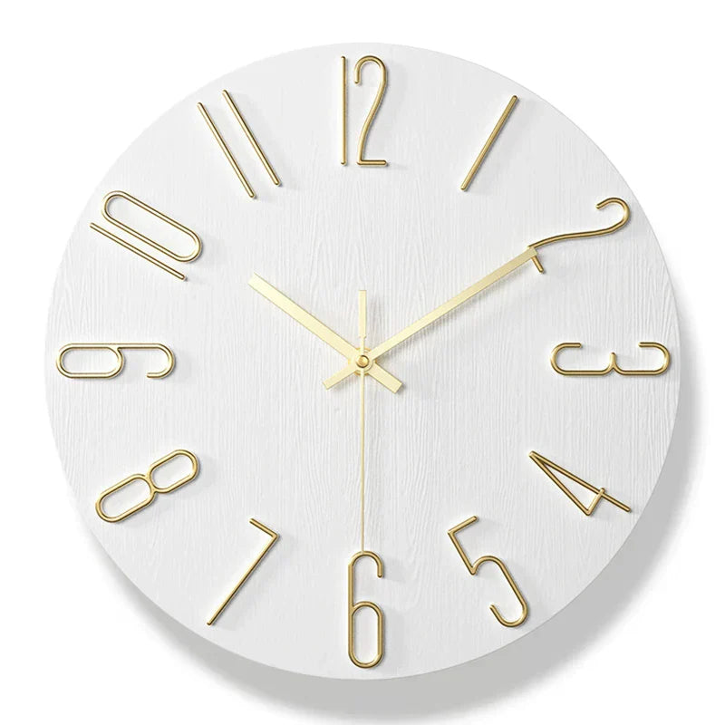 Wooden wall clock - Scandinavian style