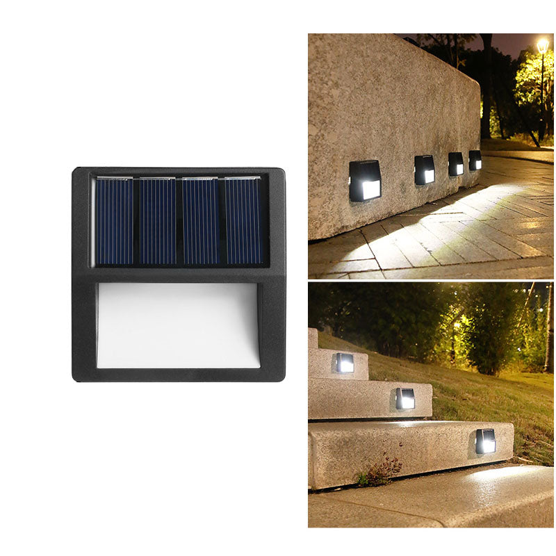 LED Solar - Outdoor Patio Step Lights, Round, Square, Waterproof