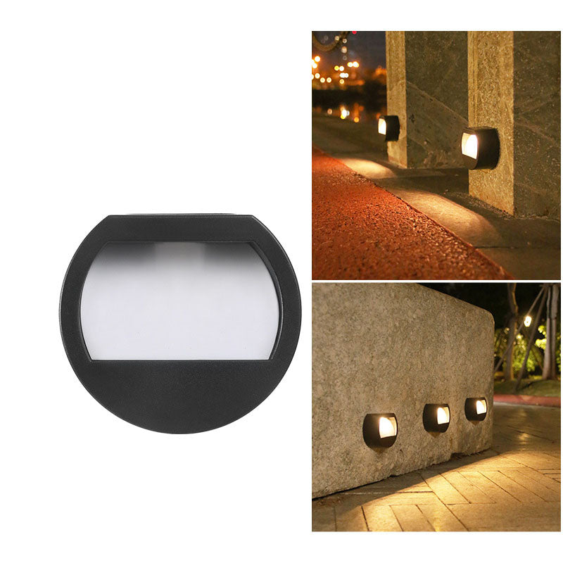 LED Solar - Outdoor Patio Step Lights, Round, Square, Waterproof