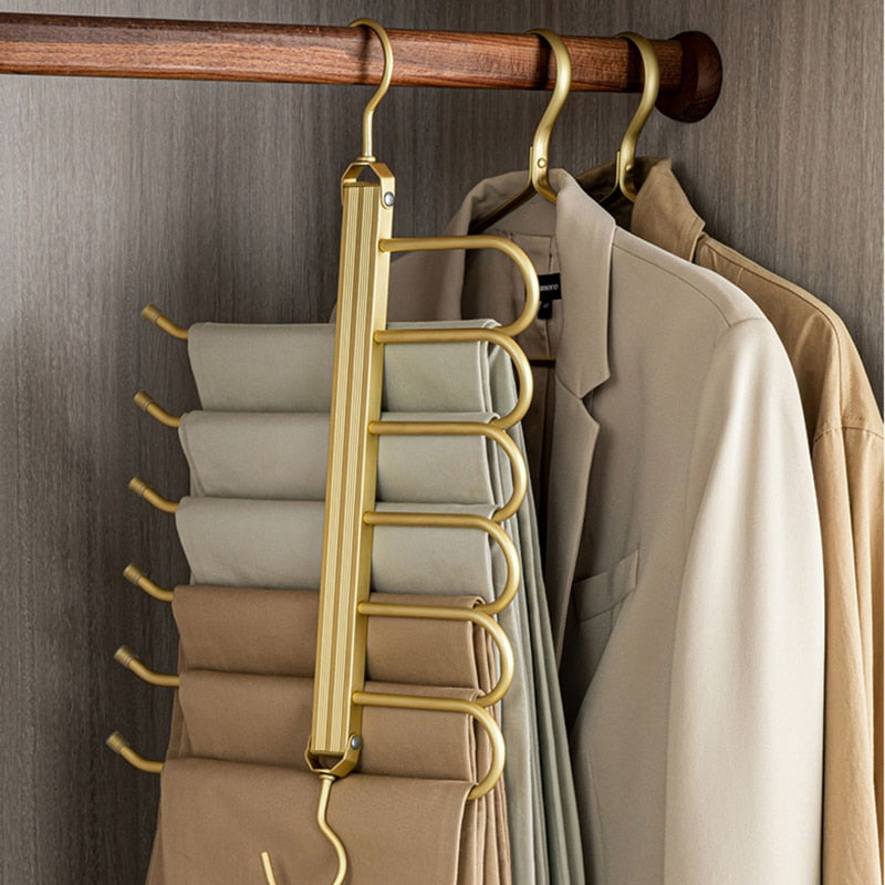 Miravique Aluminum Space Saving Pant Hangers