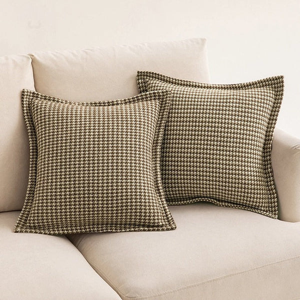 Nature's Houndstooth Pillow Cover