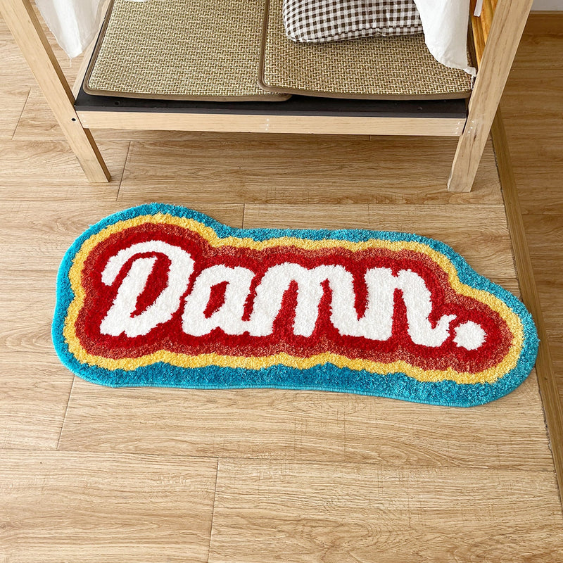 Rainbow Letter Tufted Hand-Crafted Rug