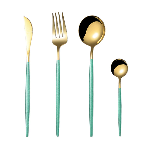 4Pcs Two-Tone Cutlery Set