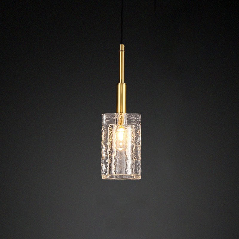 Miravique Glass Crystal Copper Gold Pendant Light