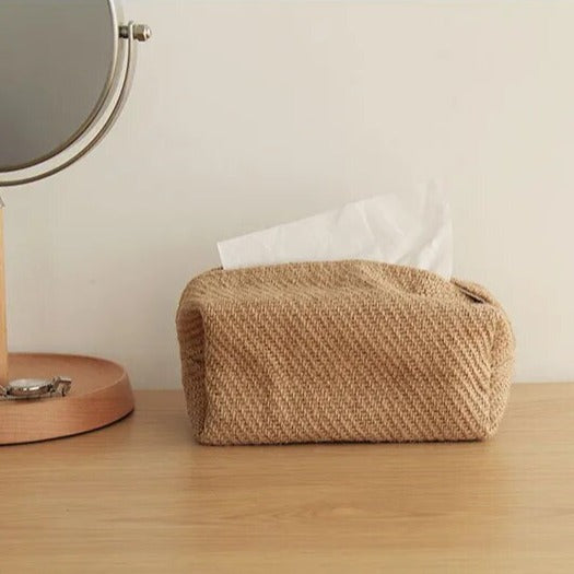 Retro Japanese Style Cotton Linen Tissue Holder