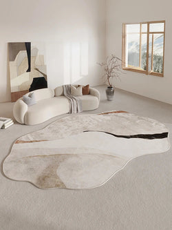 Beige Abstract Cream Style Rug