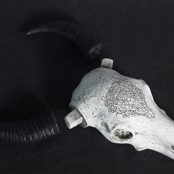 Horn Cow Skull Head Wall Hanging Decor