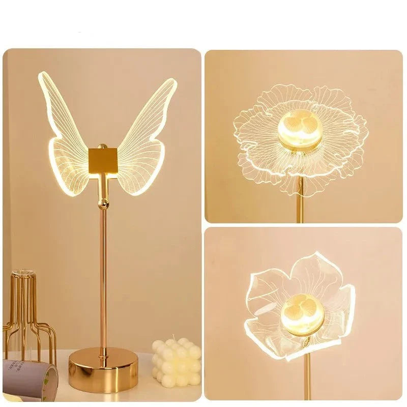 Acrylic Butterfly LED Table Lamp