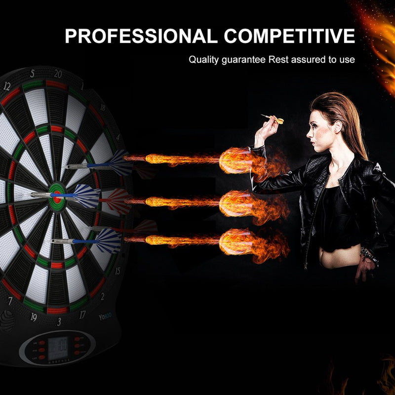 Professional Electronic Hanging Dartboard with LCD Scoreboard