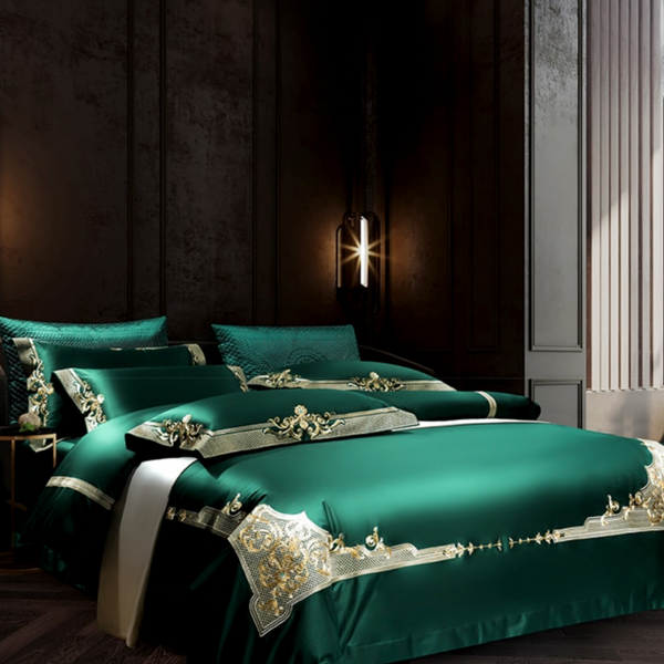 Miravique Veronese Green Luxury Egyptian Cotton Bedding Set