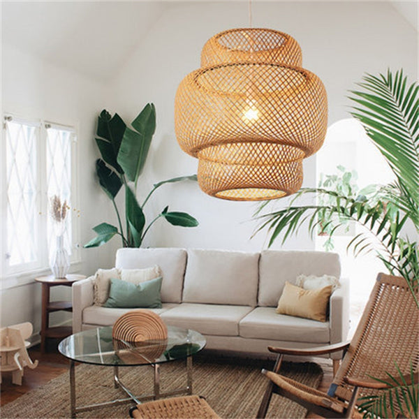 Miravique Knitted Weaving Bamboo Pendant Lamp