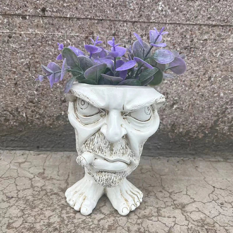 Flower Pot - Muggle - Funny Face - Resin Succulent Plant Planter