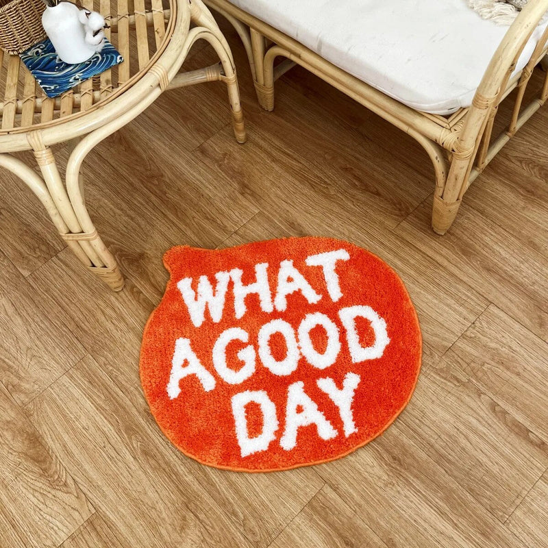 "What A Good Day" Hand-Crafted Mat