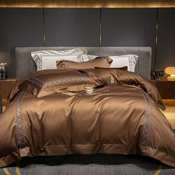 Sunstone Reves Duvet Cover Set - Egyptian Cotton Luxury Bedding for All-Season Comfort