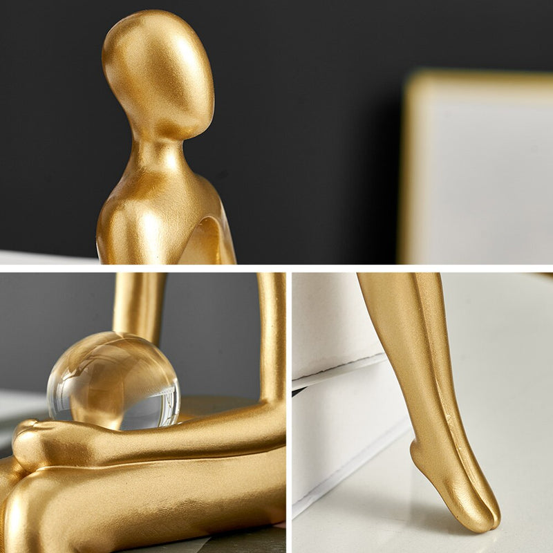 Golden Abstract Figurine
