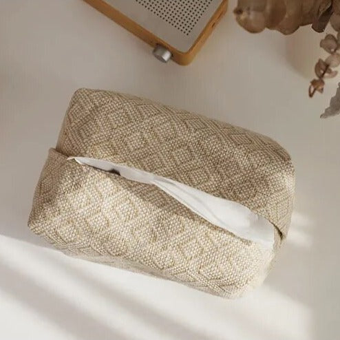 Retro Japanese Style Cotton Linen Tissue Holder