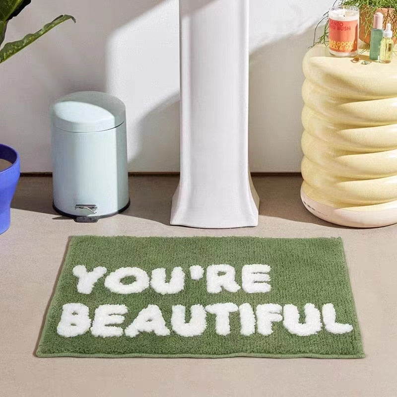 YOU'RE BEAUTIFUL Color Bath Mat