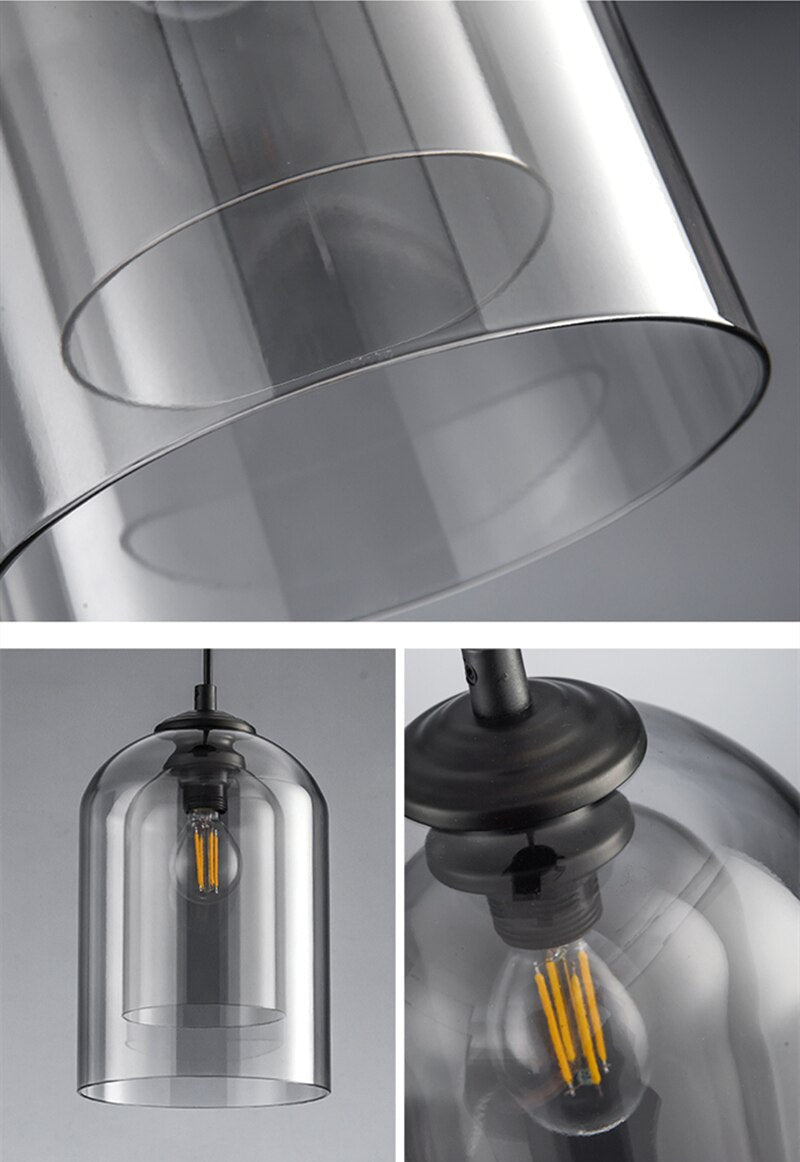 Miravique Double Glass Pendant Light