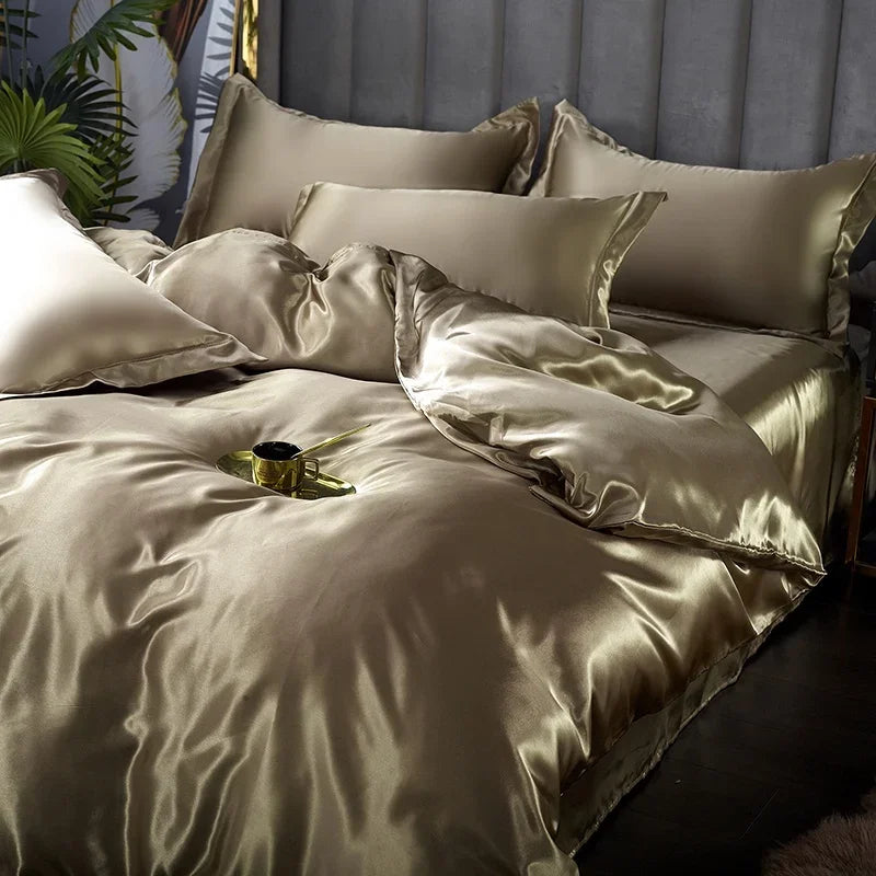 LuxeSilk Satin Bedding Set – Premium Silk Elegance