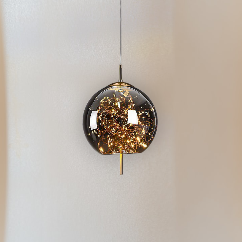 Miravique Glass Globe Sprinkle Pendant Light