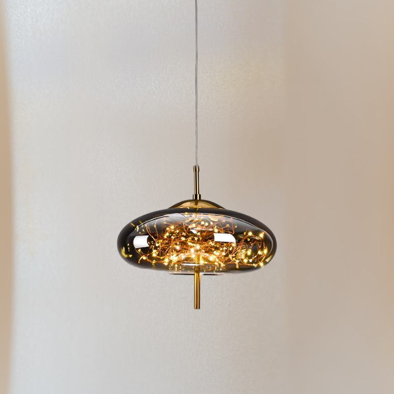 Miravique Glass Globe Sprinkle Pendant Light