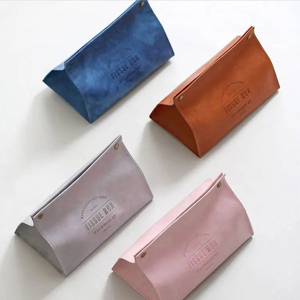 Soft Vegan Leather Tissue Box