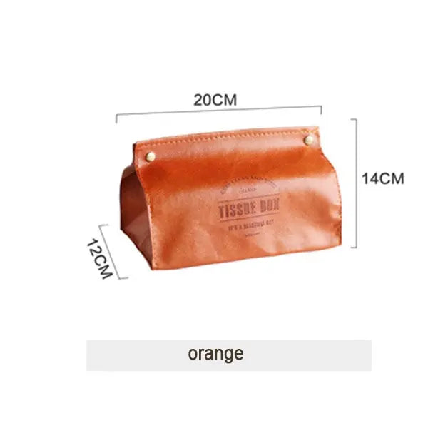 Soft Vegan Leather Tissue Box