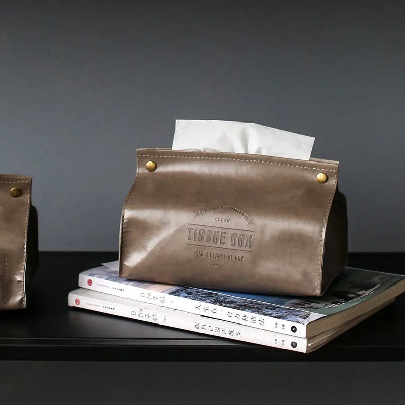 Soft Vegan Leather Tissue Box