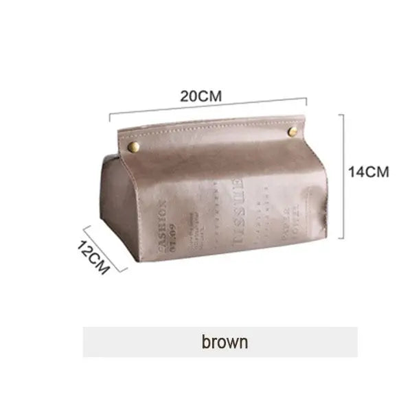 Soft Vegan Leather Tissue Box