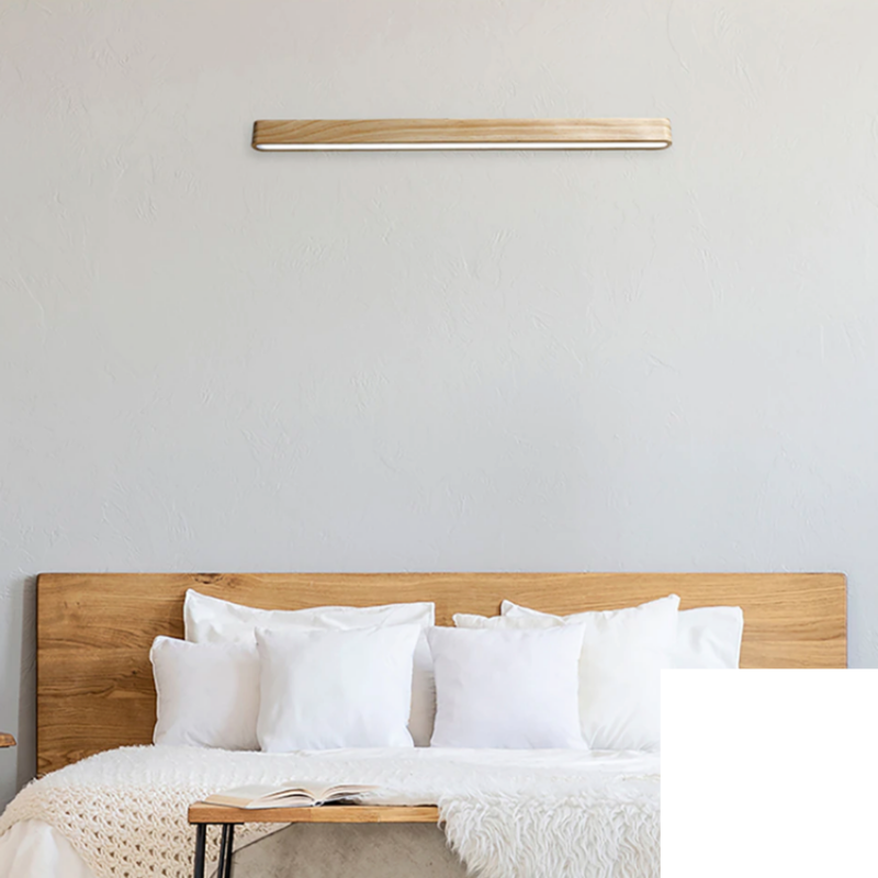 Miravique linear Wall Lamp Nordic Striped Solid Wood Lamp