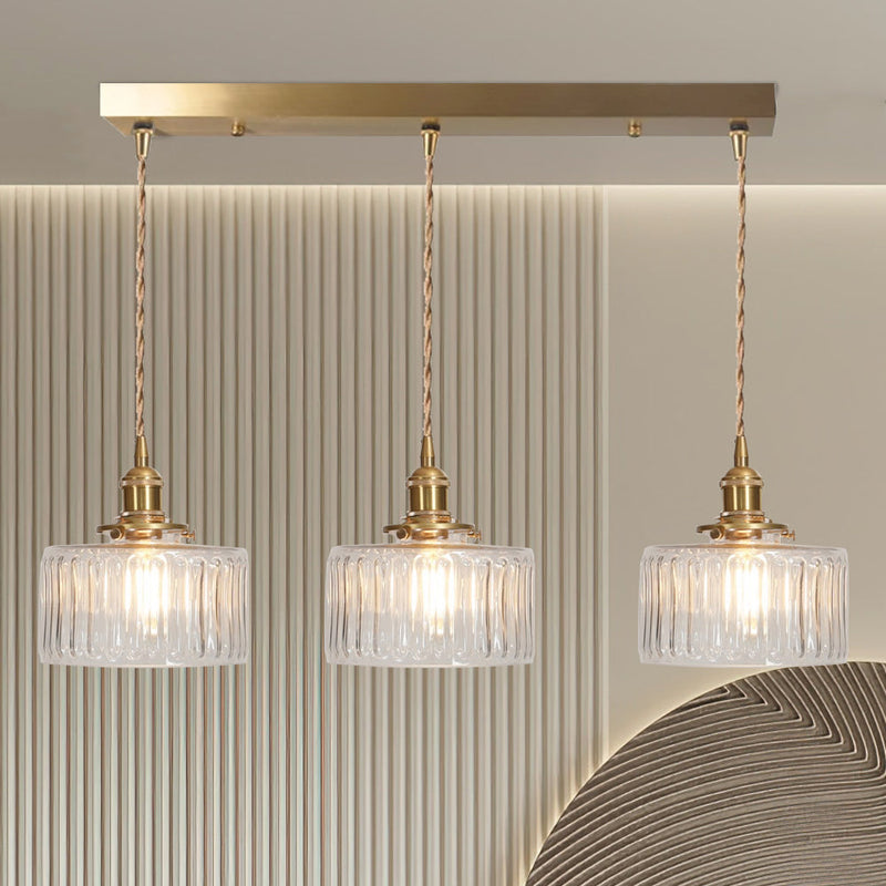 Miravique Stunning Cylinder Glass Pendant Light