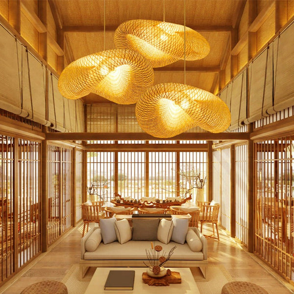 Miravique Bamboo Woven Pendant Light