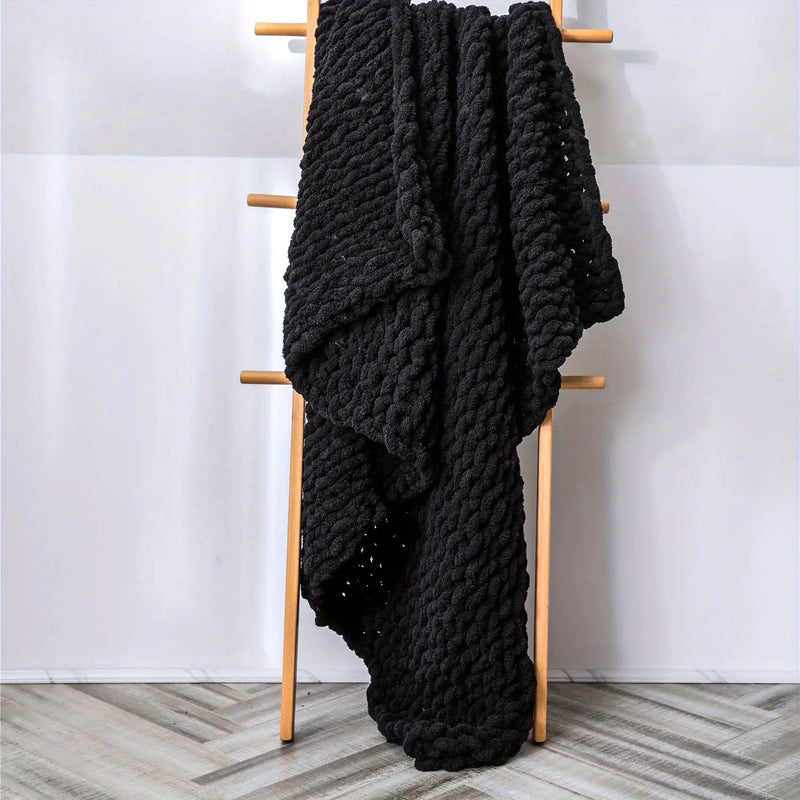 Loose Knit Throw Blanket