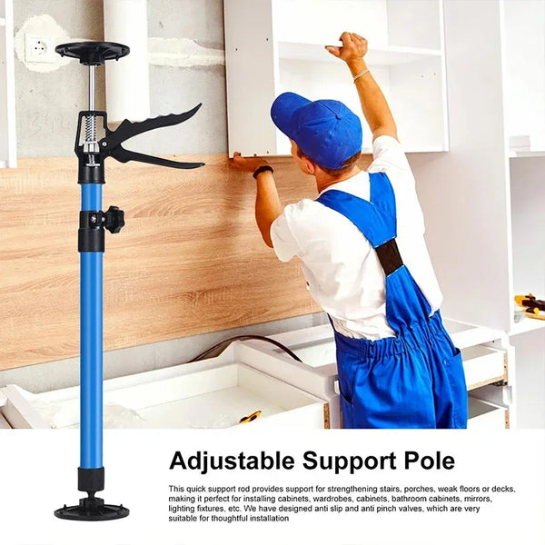 1/2pcs Cabinet Support Pole Steel Telescopic Adjustable Cabinet Jacks For Installing Cabinets Supports Up To 66 Lbs Per Rod