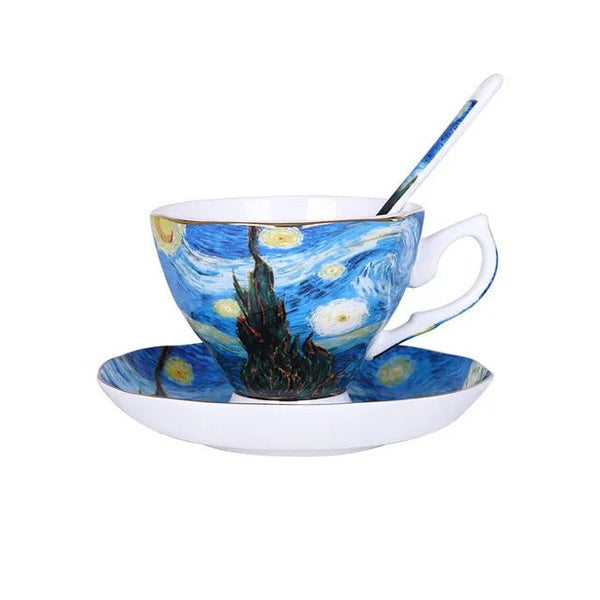 Abstract Art Painting Cup & Saucer Set