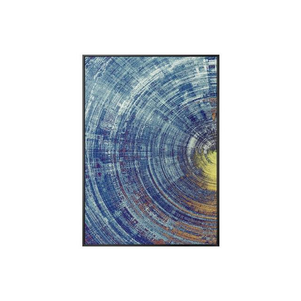 Abstract Blue And Yellow Circles Pattern Canvas Painting Modern Posters And Prints Wall Art Pictures For Living Room Home Decor