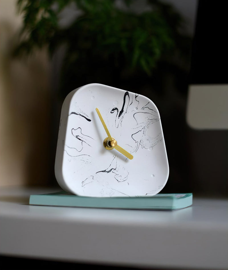 Abstract Cement Clock